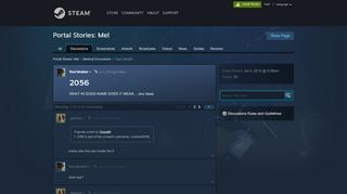 
                            1. 2056 :: Portal Stories: Mel General Discussions - Steam Community - 2056 Portal