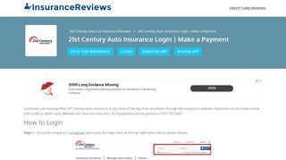 
21st Century Auto Insurance Login | Make a Payment  
