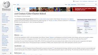 
                            5. 21st Century Cyber Charter School - Wikipedia - 21ccs Portal