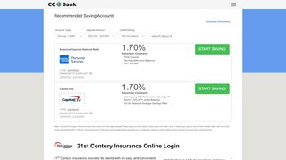 
21st Century Insurance Online Login - CC Bank  
