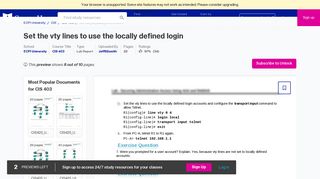 
                            6. 22 pages Set the vty lines to use the locally defined login ... - Set Login On Vty To Use Local Database