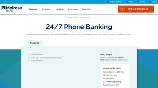 
                            3. 24/7 Phone Banking | Melrose Bank - Melrose Cooperative Bank Portal