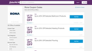 
                            8. 25% Off Rona Coupon, Promo Codes - RetailMeNot - Rona Email Sign Up
