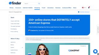 
250+ online stores that DEFINITELY accept American Express  
