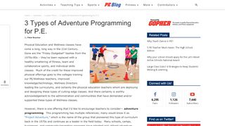 
                            4. 3 Types of Adventure Programming for PE - Gopher PE Blog - Adventure To Fitness Teacher Portal