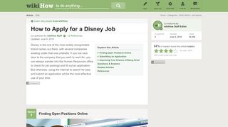 
                            6. 3 Ways to Apply for a Disney Job - wikiHow - Https Jobs Disneycareers Com Portal