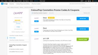 
                            5. 30% Off ColourPop Cosmetics Promo Code | Save $100 | Jan ... - Colourpop Sign Up Discount