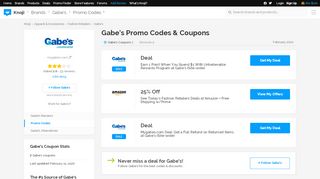 
                            7. 30% Off Gabe's Promo Code | Save $100 w/Best Code for Jan ... - My Gabes Portal