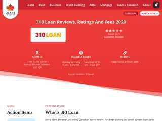 
                            2. 310 Loan Reviews, Ratings And Fees 2019 | Loans Canada