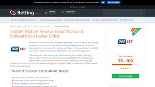 
                            8. 360bet Mobile Review 2020 & N30,000 Bonus Code | Betting ... - 360bet Sign Up