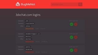 
                            2. 3dxchat.com logins - BugMeNot - 3dxchat Login