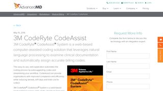 
                            3. 3M CodeRyte CodeAssist - AdvancedMD - Coderyte Login
