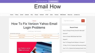
4 Steps To Fix Verizon Yahoo Email Login Problem - Check ...  
