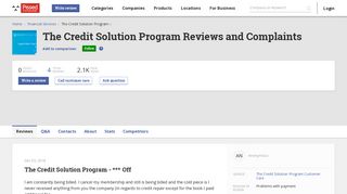
                            7. 4 The Credit Solution Program Reviews and Complaints ... - Credit Solution Program Portal