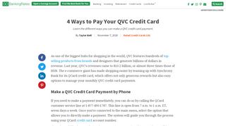 
                            8. 4 Ways to Pay Your QVC Credit Card | GOBankingRates - Q Card Account Portal