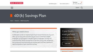 
                            2. 401(k) Savings Plan | BAE Systems Benefits - Bae Benefits Navigator Login