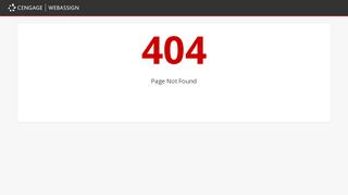 
                            4. 404 - WebAssign - Https Www Webassign Net Wa Auth Portal