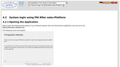 
                            7. 4.2 System login using PAI After sales-Platform