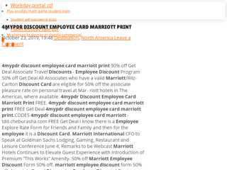 
                            7. 4mypdr discount employee card marriott print