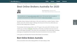 
5 Best Online Brokers Australia for 2020 | StockBrokers.com  
