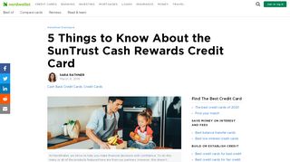 
5 Things to Know About the SunTrust Cash Rewards Credit ...  
