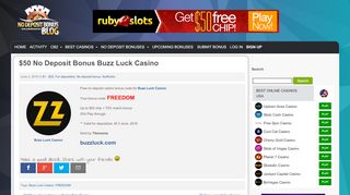 
                            6. $50 No Deposit Bonus Buzz Luck Casino June 2, 2018 #186700 - Buzzluck Casino Sign Up