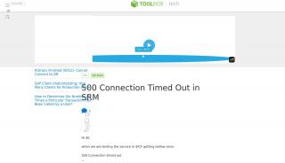 
                            4. 500 Connection Timed Out in SRM - Toolbox - 500 Connection Timed Out Error In Sap Portal