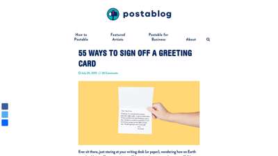 55 Ways to Sign Off A Greeting Card - postablog