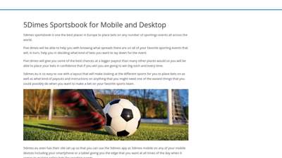 
                            4. 5Dimes Sportsbook for Mobile and Desktop