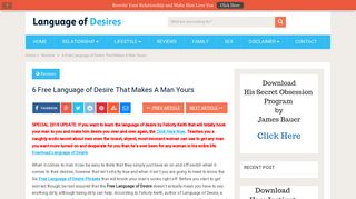 
                            3. 6 Free Language of Desire That Makes A Man Yours - The Language Of Desire Portal