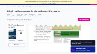 
                            8. 6 Login to the CSU Moodle site and select the course into ... - Csu Moodle Portal
