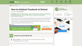 
6 Ways to Unblock Facebook at School - wikiHow  
