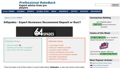 64Spades - Expert Reviewers Recommend Deposit or Run!?