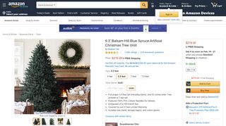 
                            7. 6.5' Balsam Hill Blue Spruce Artificial Christmas ... - Amazon.com - Balsam Hill Portal