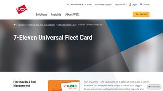 
                            2. 7-Eleven Universal Fleet Card | Fleet Cards & Fuel ... - WEX Inc. - 7 Eleven Fuel Card Portal