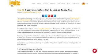 
                            7. 7 Ways Marketers Can Leverage Topsy Pro - Ignite Social Media - Topsy Pro Portal
