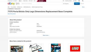 
                            5. 71170 Portal Bricks Only Lego Dimensions Replacement Base ... - eBay - Lego Dimensions Portal Replacement