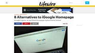 
                            2. 8 Alternatives to iGoogle Homepage - Lifewire - Igoogle Homepage Portal