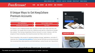 8 Unique Ways to Get Keep2share Premium Accounts ... - K2s Login