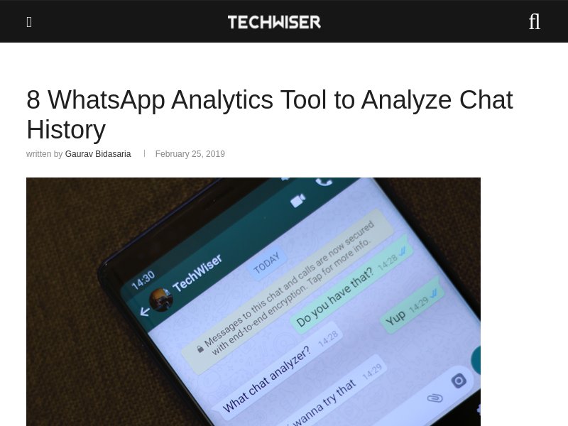 
                            7. 8 WhatsApp Analytics Tool to Analyze Chat History - TechWiser