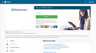 
800loanmart (LM) | Pay Your Bill Online | doxo.com  
