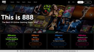 
888 – Online Casino, Sports Betting & Poker Games  
