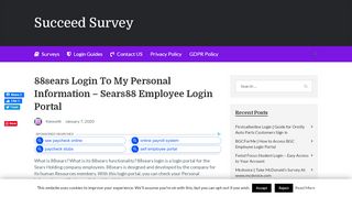 
88sears Login: 88sears associate login - Employee Portal
