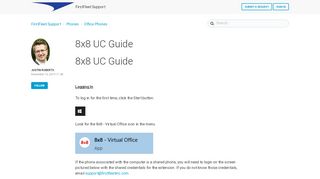 
8x8 UC Guide – FirstFleet Support  
