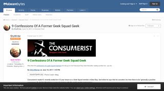 
                            8. 9 Confessions Of A Former Geek Squad Geek - General Chat ... - Forums Geek Squad Central Portal