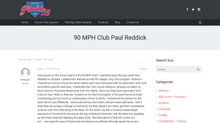 
                            6. 90 MPH Club Paul Reddick - Baseball Pitching - Pitching.com - Paul Reddick 90 Mph Club Portal