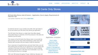 
99 Cents Only Stores Application | 2020 Job Requirements ...  
