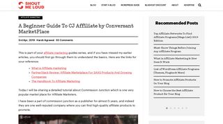 
A Beginner Guide To CJ Affiliate by Conversant MarketPlace ...  
