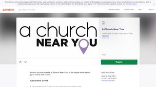 
                            9. A Church Near You Tickets, Wed 8 Jul 2020 at 14:00 | Eventbrite - Achurchnearyou Portal