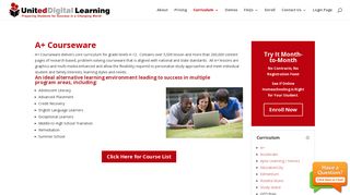 
                            8. A+ Courseware - United Digital Learning - Aplus Credit Recovery Portal